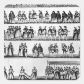 アーサー王の《キリスト教》洗礼式や命名式の行列 スクエアシール (正面)