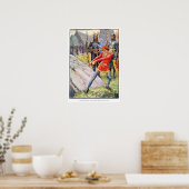 アーサー王は石から剣を抜く ポスター (キッチン)