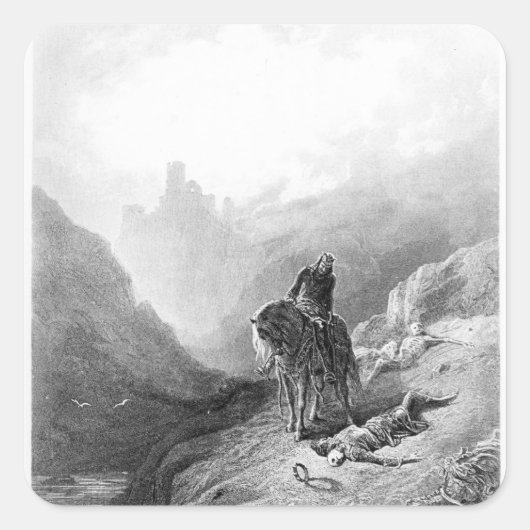 アーサー王は骸骨を発見する スクエアシール (正面)