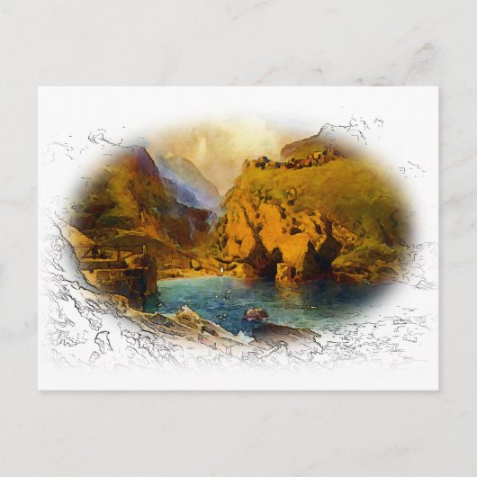 アーサー王城ティンタゲル ポストカード (正面)