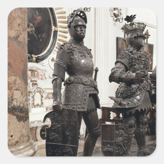 アーサー王、マクシミリアンの墓の像 スクエアシール (正面)