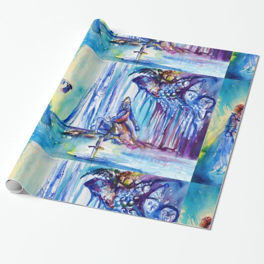アーサー王、湖の御方、エクスカリバー ラッピングペーパー (アンロールド)
