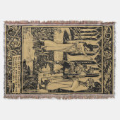 アーサー王Aubrey Beardsley スローブランケット (正面)