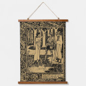 アーサー王Aubrey Beardsley 吊り下げ型タペストリー (正面)