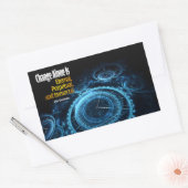 アーサー・ショペンハ感動的ー引用文「変更」 長方形シール (封筒)