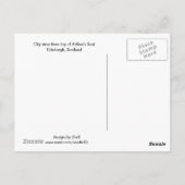 アーサー・シートからのエジンバーの街並み ポストカード (裏面)