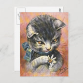 アーサー・ティーレ - 愛に満ちた猫 ポストカード (正面/裏面)