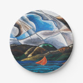 アーサー・ドーブ、雲と水 ペーパープレート (正面)