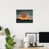 アーサー・ドーヴの絵画、赤い太陽、 ポスター (ホームオフィス)