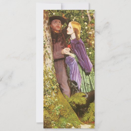 アーサー・ヒューズによる「長期の婚約」 ヴィンテージ・アート 案内状 (正面)