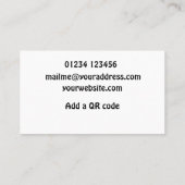 アーサー・ビジネス・カード プレイスカード (裏面)