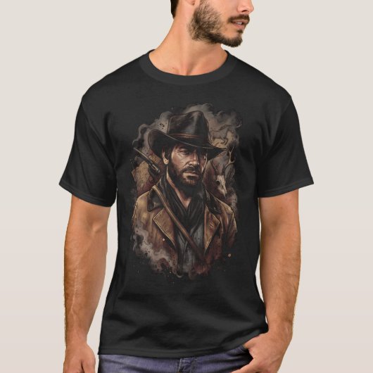 アーサー・モーガン レッド・デッド・リデンプション2 ブラックウォーター強盗 Tシャツ (正面)