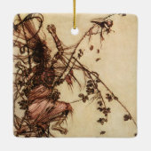 アーサー・ラッカムによってトーンに絡まった魔女 セラミックオーナメント (裏面)