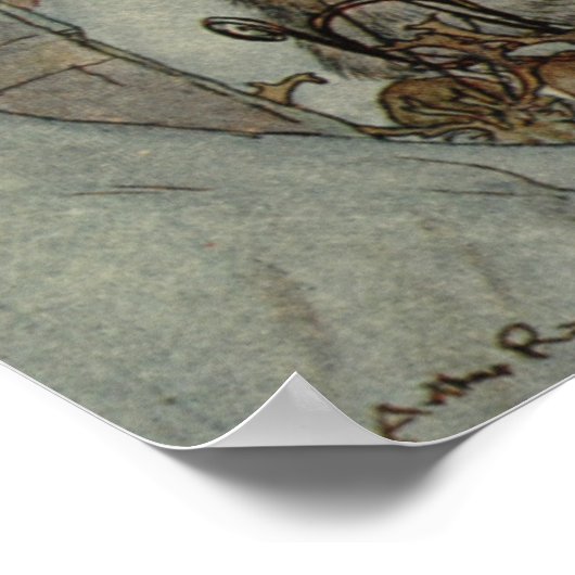 アーサー・ラッカムによるクリスマス前の夜 ポスター (角)