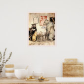 アーサー・ラッカムによるゴルディロックスと三頭のクマ ポスター (キッチン)