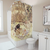 アーサー・ラッカムによるピクニックバスケットの展開 シャワーカーテン (インサイチュ)