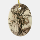 アーサー・ラッカムによる森の老婦人 セラミックオーナメント (裏面)