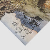 アーサー・ラッカムによる「パックと妖精」の水彩画 薄葉紙 (詳細)