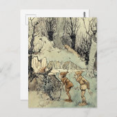 アーサー・ラッカムによる「小妖精や小人ズ・イン・ウッド」 ポストカード (正面/裏面)