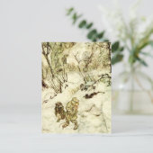 アーサー・ラッカムによる『暗い森の中で迷う』 ポストカード (スタンド正面)