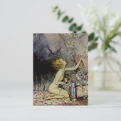 アーサー・ラッカムの「パンドラが箱を開ける」 ポストカード (スタンド正面)