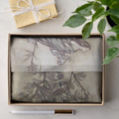 アーサー・ラッカムの「妖精たちが鳥と争う」 薄葉紙 (ギフト)