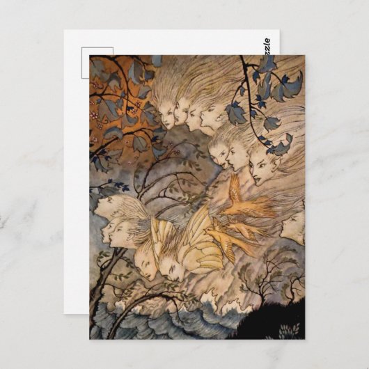 アーサー・ラッカムの「風刺」 ポストカード (正面/裏面)