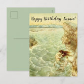 アーサー・ラッカムイラストレーションニンフ・オン・ザ・ロック シーズンポストカード (正面/裏面)