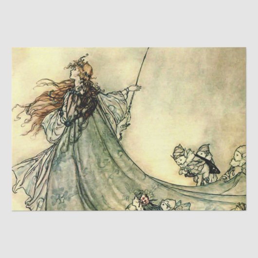 アーサー・ラッカム作「妖精の女王」 薄葉紙 (正面)