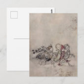アーサー・ラッカム作「真夏の妖精たち」 ポストカード (正面/裏面)