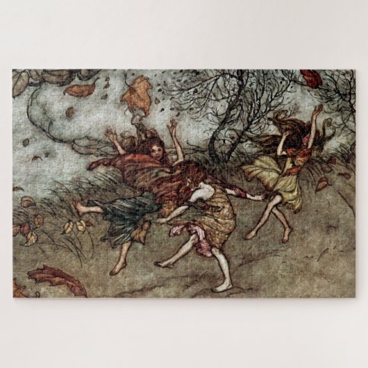 アーサー・ラッカム作「Autumn Fairies」 ジグソーパズル (横)