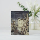 アーサー・ラッカム絵画のエドガー・アラン・ポー・アッシャー ポストカード (スタンド正面)