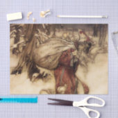 アーサー・ラッカム著「サンタクロース」 薄葉紙 (クラフト)