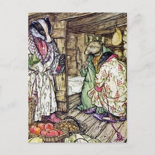 アーサー・ラッカム著「バッジャー・ハウス」 ポストカード (正面)