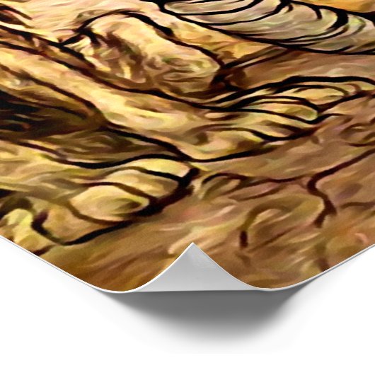 アーサー・ラッカム著「ライオンとゾウ」 ポスター (角)