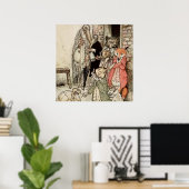 アーサー・ラッカム『ウサギとカメ』 ポスター (ホームオフィス)