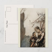 アーサー・ラッカム・リチャード・ワーグナー・ブリュンヒルド・ヴァルキリー ポストカード (正面/裏面)