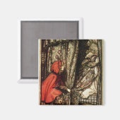 アーサー・ラッカム |小さな赤い乗馬フード マグネット (正面/裏面)