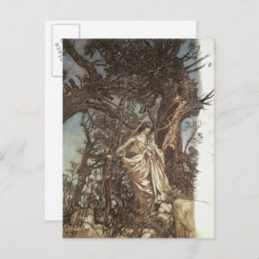 アーサー・ラッカム  – 決して疲れたこともなく、決してそう悲しむようなこともない ポストカード (正面/裏面)