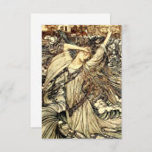 アーサー・ラッカム『波の中に潜む』 サンキューカード (正面/裏面)