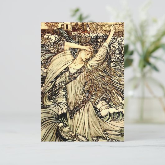 アーサー・ラッカム『波の中に潜む』 出欠カード (スタンド正面)