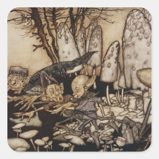 アーサー・ラッカム | Kensington Gardensのピーターパン スクエアシール (正面)