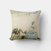 アーサー・ラックハムによるヴィンテージのLittle Miss Muffet クッション (正面)