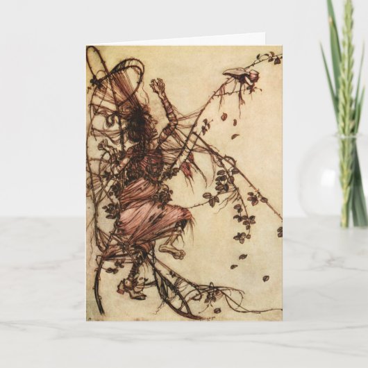 アーサー・ラックハムのトゲに絡まった魔女 カード (正面)