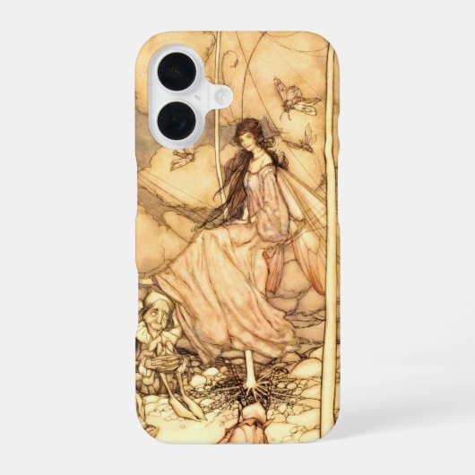 アーサー・ラックハム妖精 iPhone 16ケース (裏面)