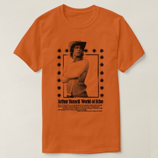 アーサー・ラッセル・ワールド・オブ・エコー Tシャツ (デザイン正面)