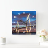 アーサー・ラヴェネル橋の夜の壁時計 スクエア壁時計 (ホーム)