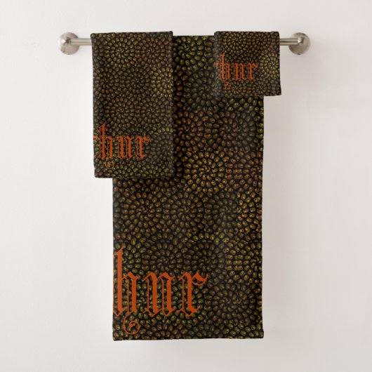 アーサー、抽象芸術・ライオン・パターンのロゴ、 バスタオルセット (インサイチュ)