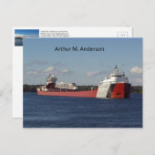 アーサー・M・アンダーソンの名刺 ポストカード (正面/裏面)