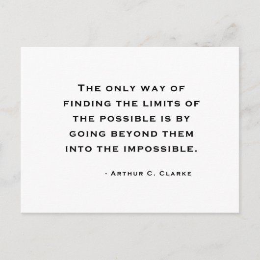 アーサーCクラーク引用文 ポストカード (正面)